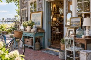 Antique shop near Rehoboth Beach with vintage furniture, coastal art and collectibles